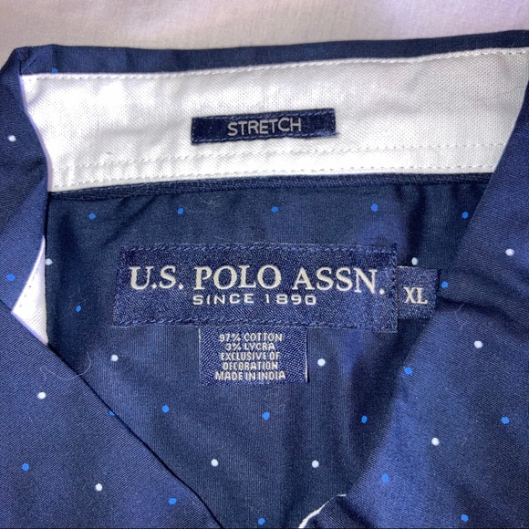 XL Vintage U.S. Polo Assn Short Sleeve Button Down Collar - Picture 3 of 13